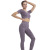 2021 New Seamless Knitted Indoor Sports Workout Clothes Beauty Back Camouflage Short Sleeve Tie-Dye Yoga Pants Suit for Women