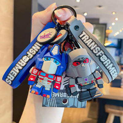 Genuine Transformers Keychain Optimus Prime Doll Key Chain Cartoon Car Key Pendant Ornaments Wholesale