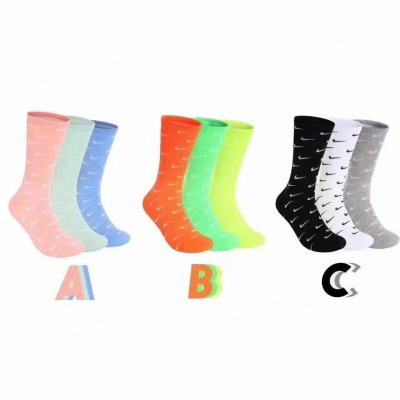 Full Hook Socks NK Summer Thin Multi Hook Long Tube Spoof Socks Men & Women Trendy Cotton Athletic Socks
