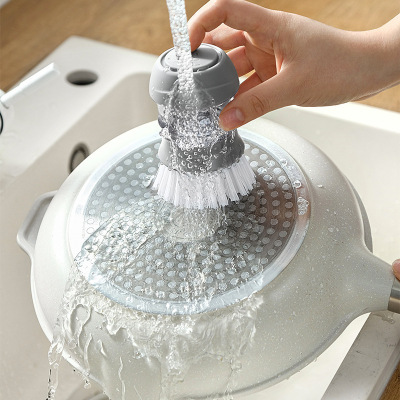 Kitchen Non-Stick Oil Decontamination Dish Brush Automatic Liquid Adding Fabulous Pot Cleaning Tool Cup Brush Pressure 