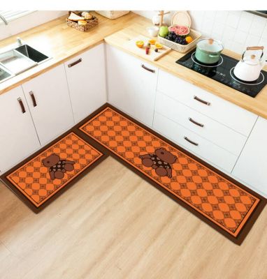Diatom Ooze Kitchen Floor Mat Household Kitchen Stain-Resistant Absorbent Oil-Absorbing Scrub Strip Quick-Drying Non-Slip Foot Mat