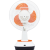 New 12-Inch Solar Fan with Solar Panel with Small Night Lamp AC/DC Rechargeable Emergency Desk Fan