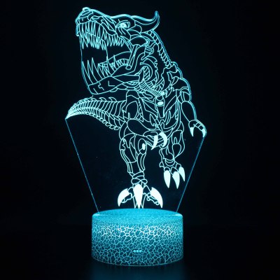 New Tyrannosaurus Mechanical Dinosaur 3D Small Night Lamp Creative Tyrannosaurus Standee Table Lamp for Boys and Girls Birthday Gift