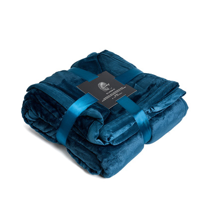 Lively Blanket Autumn and Winter Nordic Style Flannel Blanket Double-Layer Thickened 6 Jin Heavy Covered Edge plus Velvet Air Conditioning Blanket