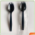 Extra Thick PS Material 14cm Black Disposable Cake Fork West Point Spork Integrated Fruit Fork Independent Spork Dual-Use