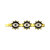 European and American New Accessories Gold-Plated Devil's Eye Hair Clip Bar Shaped Clip Fashion Punk Hairpin Side Clip Female