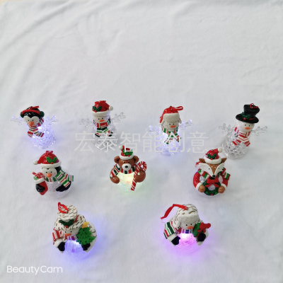 Polymer Clay Clay with Lights Small Pendant Christmas Product Christmas Ornament Christmas Decorations Christmas Gifts