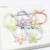 New Mermaid Flower Rubber Band Summer New Lady Flower Earring Hair Accessories Simple Double Joint Knotted Head Rope Wholesale