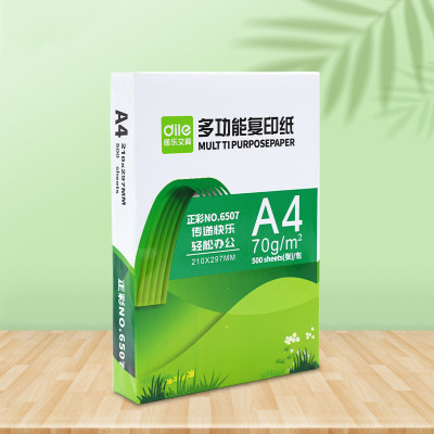 Zhengcai Dele 70G Copy Paper Mary A4 Printing Paper Scratch Paper A4 Paper Single Pack 500 Sheets Wholesale