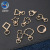 Zinc Alloy Spring Coil Broken Ring Creative Heart-Shaped Keychain Electroplating Product Submission Error, Please Cancel Handling Connection Ring Metal Button