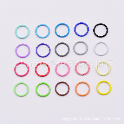 DIY Accessories Handmade Material 10mm Color Iron Paint Single Ring Closed Ring Broken Ring Key Ring Connection