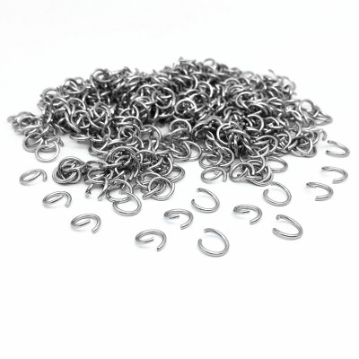304 Stainless Steel 0.4-1.2mm Broken Ring Single Ring C- Ring Bracelet Necklace Connection Ring DIY Ornament Accessories