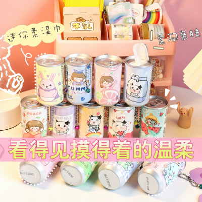 Creative 30 PCs Barreled Wet Tissue Removable Cans Portable Portable Car Cleaning Travel Makeup Remover Wet Tissue