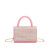 Summer Mini Bag Trendy Woven Contrast Color Sweet Cute Handbag All-Match Shoulder Messenger Bag Trendy