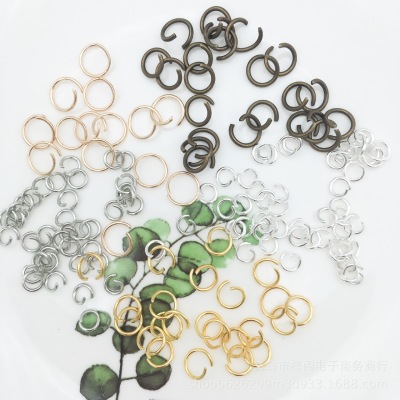 DIY Jewelry Accessories Materials Broken Ring Handmade Connection Ring Gold Plated KC Silver Hoop Single Circle 250 G/bag