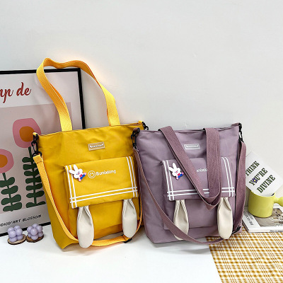 Student Tuition Bag 2022 New Trendy Women's Bags Korean Fashion Large Capacity Shoulder Messenger Bag Printing Wholesale Fashion