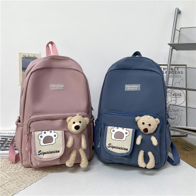 2022 New Schoolbag Female Korean High School Primary School Student Junior High School Student Ins Backpack