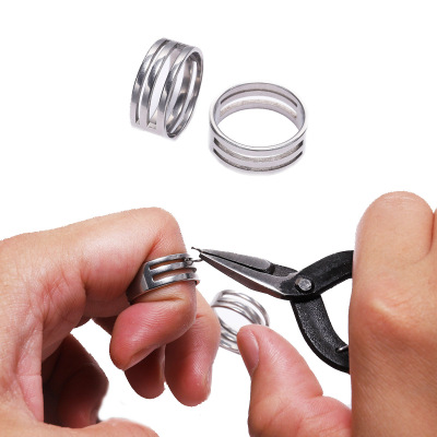 Stainless Steel Open Ring Open Closed Ring Single Circle Jump Ring Opening and Closing Device Hanging Ring Finger Ring DIY Jewelry Tools