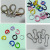 Wholesale 1.2 * 8mm Broken Ring Small Hoop Color Closed Ring DIY Connection Double Ring Metal Ornament Lanyard Ring