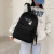 Korean Style Large Capacity High School Backpack Junior High School Student Solid Color Simple Backpack Ins Fresh Middle School Student Schoolbag Female