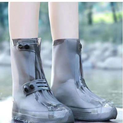 High Men and Women Shoe Cover Waterproof and Rainproof Non-Slip Thickening and Wear-Resistant Silicone Shoe Cover Adult Shoe Cover Children Rain Shoes Cover