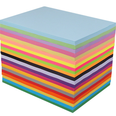 Color A4 Printer Copy Paper 70 G80g Thickened Colored Paper a Pack of 100 Pieces Thick Pink Yellow Blue Red Color