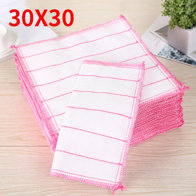 Scouring Pad 30*30 Dish Towel Quilted Oil-Free Rag Dishes Cloth Yuan Store Good Supply