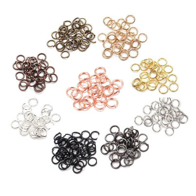 100 O-Shaped Rings Multiple Sizes Broken Ring Single Circle Iron Hoop C- Ring Connection Ring DIY Ornament Accessories