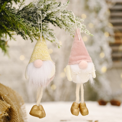 Christmas Festival Decoration Supplies Flannel Faceless Doll Hanging Leg Pendant Creative Forest Old Man Doll Hanging Pieces