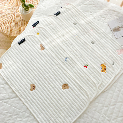 Newborn Pillow Pure Cotton Baby Pillow Towel Milk Spilt Prevent Newborn Baby Four Seasons Pillow 0-1 Years Old Children Flat Headrest