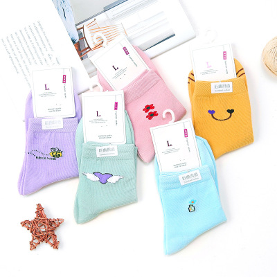 Jiangnan Rabbit Winter Thicken Thermal Mid-Calf Length Solid Color Color Cotton Socks Long Waist Socks Women's Factory Independent Paper Card Packaging