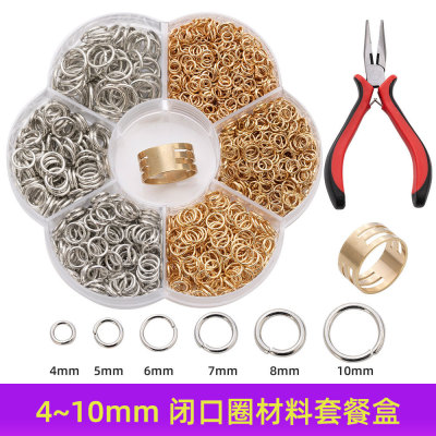 Amazon 4 ~ 10mm Boxed Single Circle Closed Ring Jump Ring Ornament Hoop DIY Earrings Broken Ring