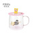 Desktop Glass Ins Style Cute Cartoon Doll Cup Lid Good-looking Water Cup Female Creative Gift with Spoon