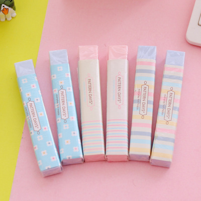 Ah Aihao Stationery Korean Rainbow Control Strip Student Only Rubber Stationery Color Eraser 12002 T