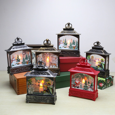 Cross-Border New Arrival Christmas Decorations Gale Lights Small Night Lamp Fireplace Lights Christmas Creative Gifts Desktop Ornaments
