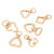 Zinc Alloy Spring Coil Broken Ring Creative Heart-Shaped Keychain Electroplating Product Submission Error, Please Cancel Handling Connection Ring Metal Button