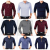 New Men's Ice Silk Lapel Long-Sleeved T-shirt Factory Foreign Trade Stall Supply Wholesale Loose Polo Shirt