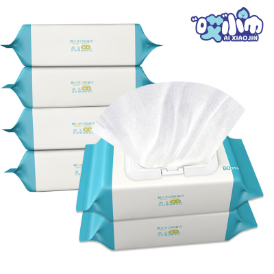 Baby Wipes Newborn Baby 60 Pieces Pumping Cleaning Hand Mouth Wipe Stall Wet Tissue Household Large Packaging 80S