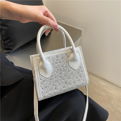 2022 Spring and Summer Women's Bags Fashion European and American Style Large Capacity Handbag Shiny Elegant Diamond Shoulder Messenger Bag Fashion