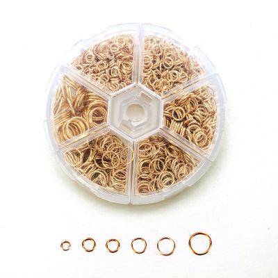 Amazon Hot 1390pcs Boxed Single Circle DIY Handmade Jewelry Accessories Material Closed Ring Broken Ring