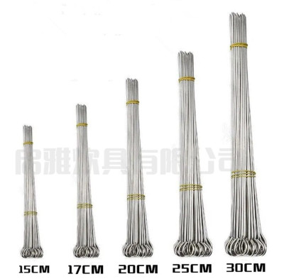 Stainless Steel Goose Tail Needle Roast Duck Sewing Tail Needle Char Siu Needle Stainless Steel BBQ Grill Needle 15-30cm