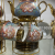 Electroplating Coffee Pot Ceramic Cup & Saucer Set Foreign Trade New Products in Stock