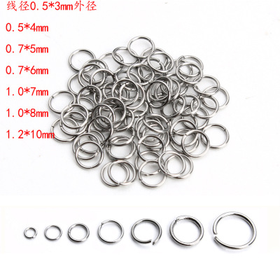 Stainless Steel Single Loop Broken Ring Manual Connection Closed Ring DIY Necklace Accessories Connection Ring Wholesale