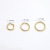 DIY Ornament Accessories Real Gold Plating Color Retention One Year Single Circle Connection Ring Circle Broken Ring Earrings Eardrop Material