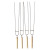 Barbecue Tools Mutton Skewers Skewer Wooden Handle Skewer U-Shaped BBQ Sticks Chicken Wings Fork