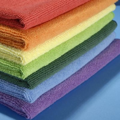 Factory Microfiber Polyester Nylon Polyester Towel Cloth Car Wipe Vehicle-Washing Duster Cloth Kitchen Cationic Striped Square Towel