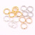 50 Pcs/Pack Braided Ring Embossed Single Circle Twisted Broken Ring Connection Ring 1.2 Thick