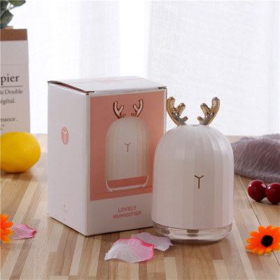 Cute Deer Rabbit Mini Humidifier New Creative Gift USB Colorful Night Lamp Vehicle-Mounted Home Use Humidifier