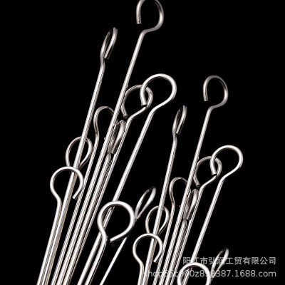 Stainless Steel Goose Tail Needle Non-Magnetic Thickness Roast Duck Tail Sewing Needle Char Siu Needle Spicy Hot Crochet Roasted Goose Needle Wholesale