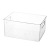Desktop Refrigerator Storage Box Transparent PET Plastic Fruit and Vegetable Storage Box Student Book Storage Box Storage Basket